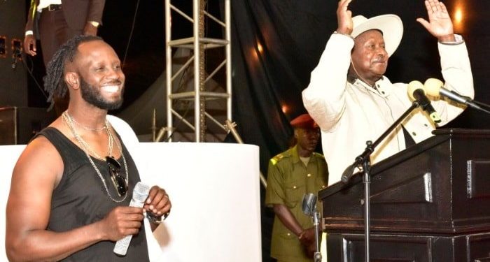 Bebe Cool with President Yoweri Museveni