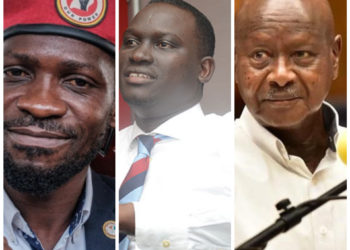 Bobi Wine, NBS TV's Kin Kariisa and President Museveni