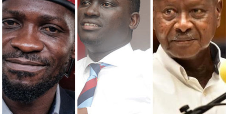 Bobi Wine, NBS TV's Kin Kariisa and President Museveni