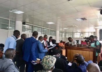 Bobi Wine's lawyers in Court on Thursday