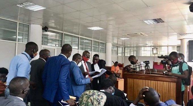 Bobi Wine's lawyers in Court on Thursday