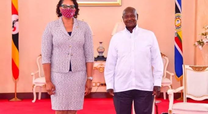 Ambassador Natalie with President Museveni