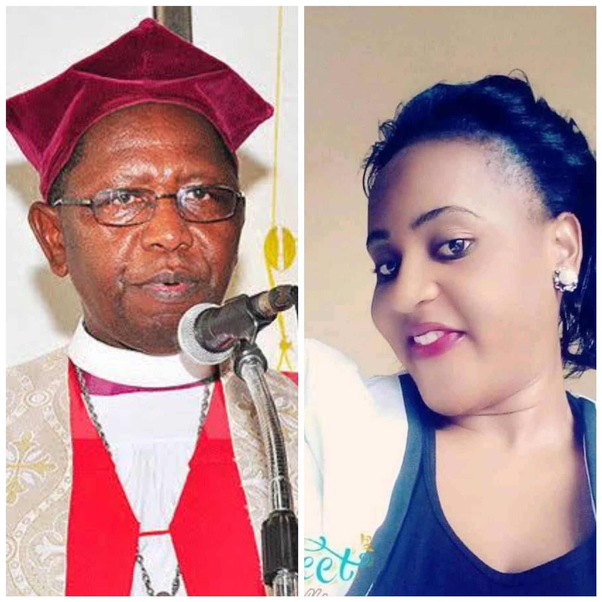 Retired Archbishop Ntagali with Judith