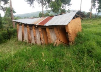 A 7 stance toilets at Kishonga primary school. photo by Ronald Kabanza