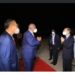 Minister Kutesa welcoming HE Yang Jiechi At Entebbe Airport