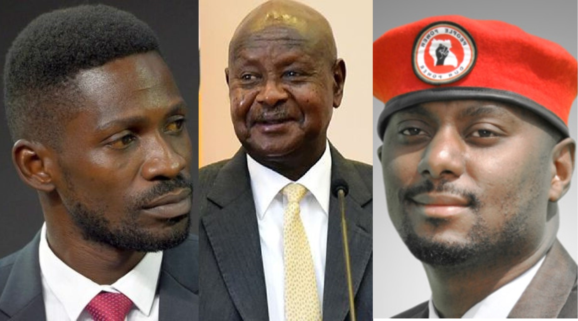 Bobi Wine, Yoweri Museveni and David Rubongoya