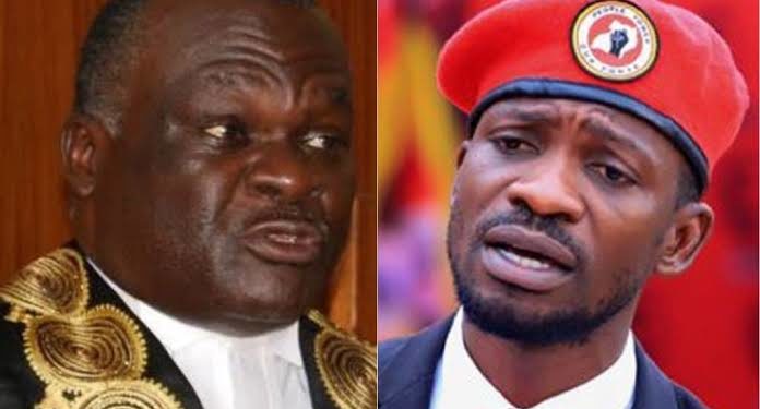 Chief Justice Owiny-Dollo and Bobi Wine