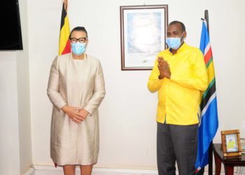 Minister Tumwebaze with Commonwealth Secretary General Patricia Scotland