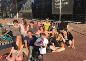 Ssegirinya with some of his colleagues after completing a short course at the University of Amsterdam, Netherlands