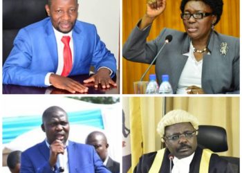 From upper left: Ssemujju Nganda, Rebecca Kadaga, Richard Ssebamala and Jacob Oulanyah