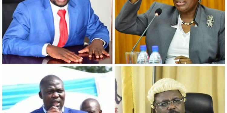 From upper left: Ssemujju Nganda, Rebecca Kadaga, Richard Ssebamala and Jacob Oulanyah