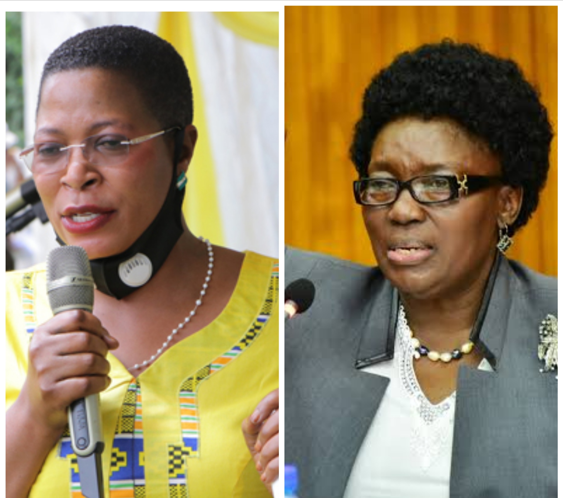 Anita Among and Rebecca Kadaga