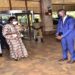 Speaker Kadaga (2nd L) arrives at the Imperial Royale Hotel for the conference