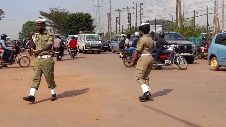 Traffic officers in their new uniforms