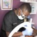 Dr. Ronald Katureebe carrying out a procedure on a patient recently