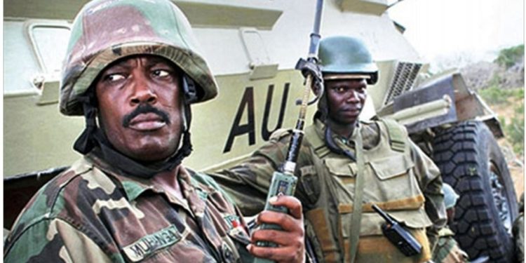 Brig Gen Kayanja Muhanga (left) has been promoted to Maj Gen