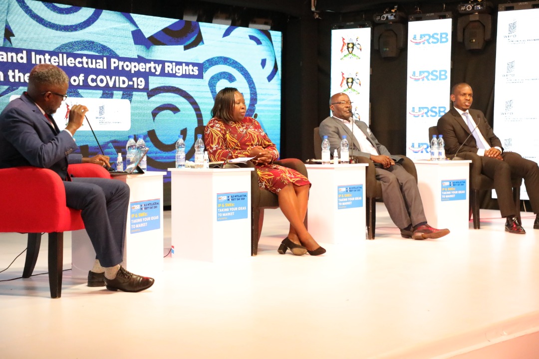 Stanbic Incubator Head of Enterprise Development, Tony Otoa, UWEAL CEO Connie Kekihembo, KACITA Chairman Evarist Kayondo & URSB's Allan Kakungulu during the panel discussions in Kampala