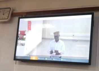 Muhammad Ssegirinya in Court virtually on Thursday