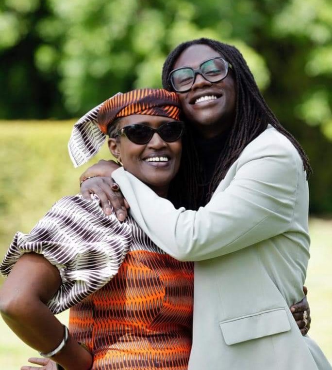 UNAIDS Executive Director Winnie Byanyima with her son Anselm Besigye