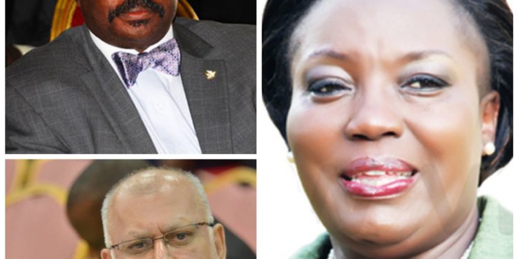 Jacob Oulanyah, Rebecca Kadaga and Sudhir Ruparelia