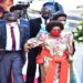 MP James Akena accompanied by his mother Miria Obote