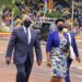 Amama Mbabazi and wife Jacqueline arrive at Kololo for Museveni's inauguration ceremony