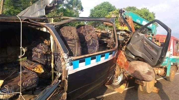 wreckage of the vehicles have been taken to Masaka Central Police Station