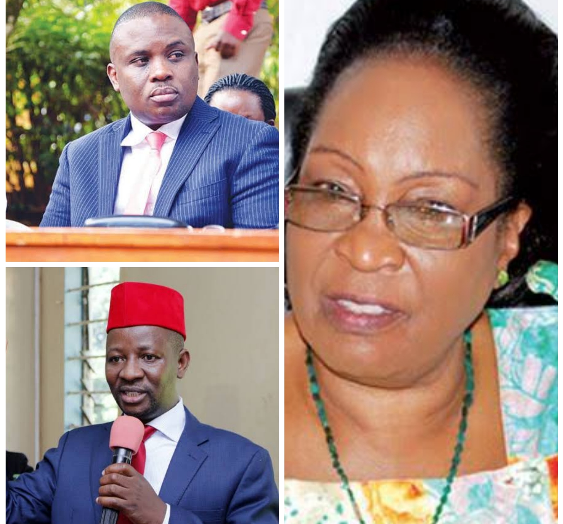 Erias Lukwago, Ibrahim Ssemujju and Joyce Ssebugwawo