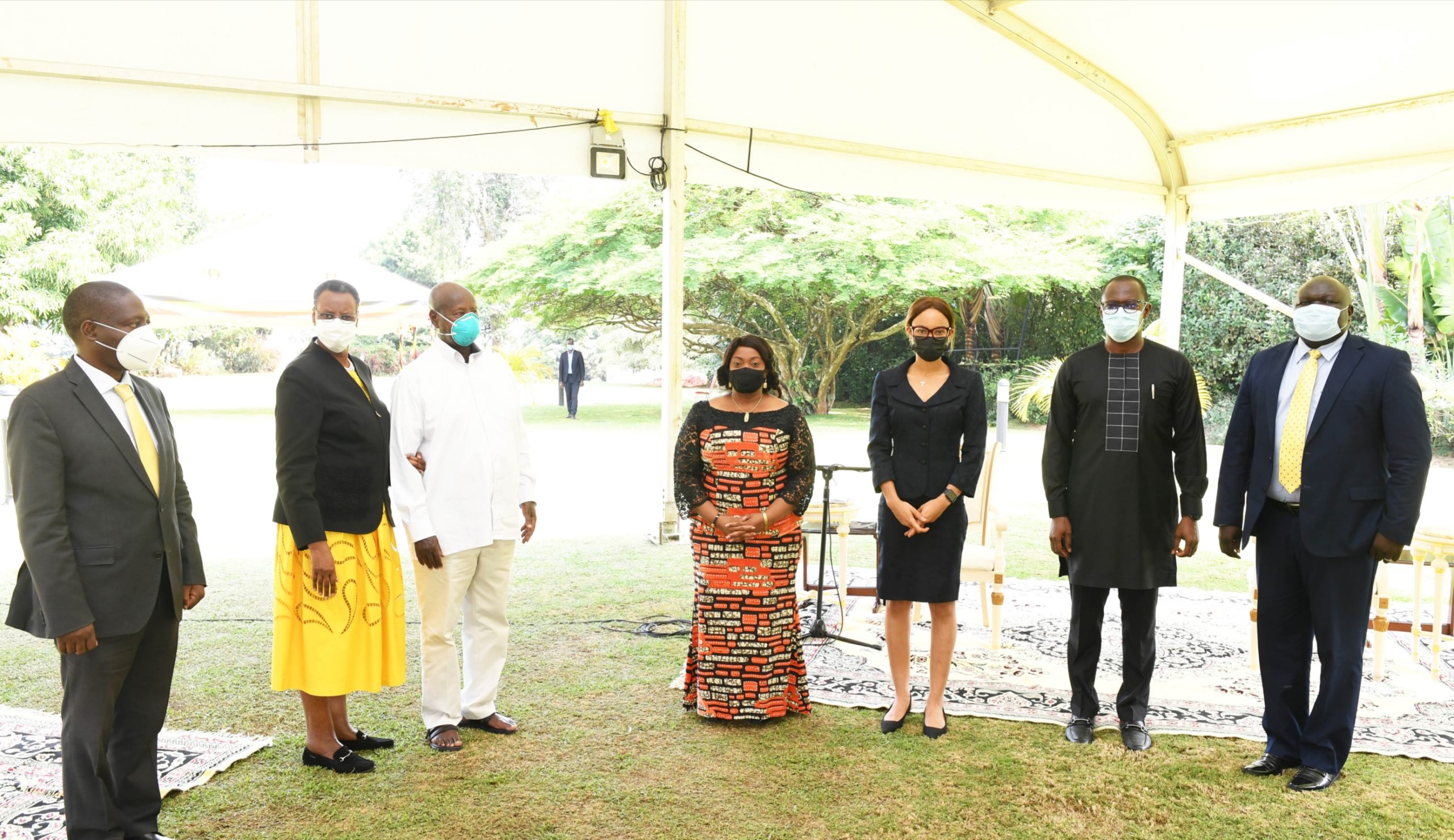 President Yoweri Museveni with Liberian Vice President Jewel