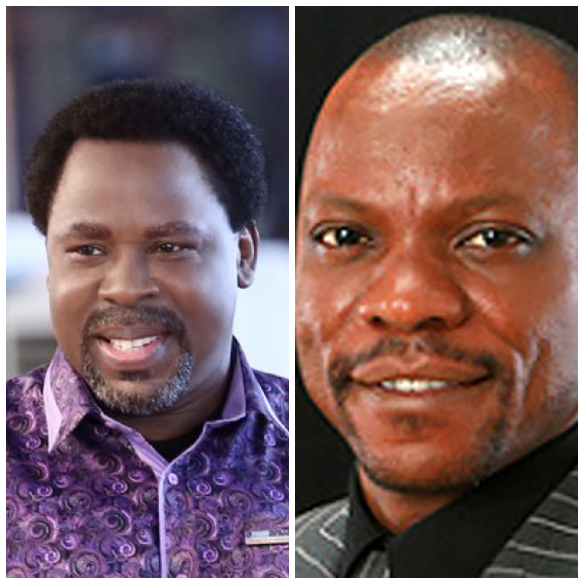 The late TB Joshua and Jackson Ssenyonga