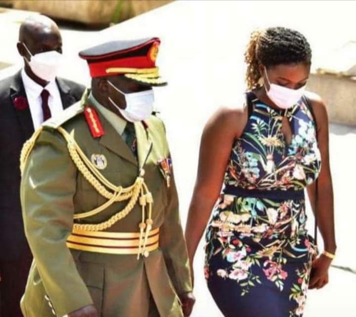 Gen Katumba Wamala with his daughter Brenda Nantongo during last month's swearing in ceremony of MPs