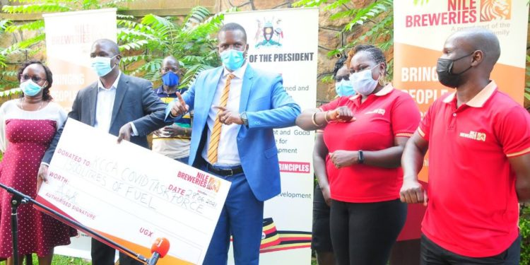 Nile Breweries donates 1500 litres of fuel to KCCA Covid-19 taskforce