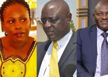 Judith Nabakooba ku kkono, Vicent Bamulangaki Sempijja wakati ne Gen. Edward Katumba Wamala ku ddyo abaakakasiddwaku lw'okubiri