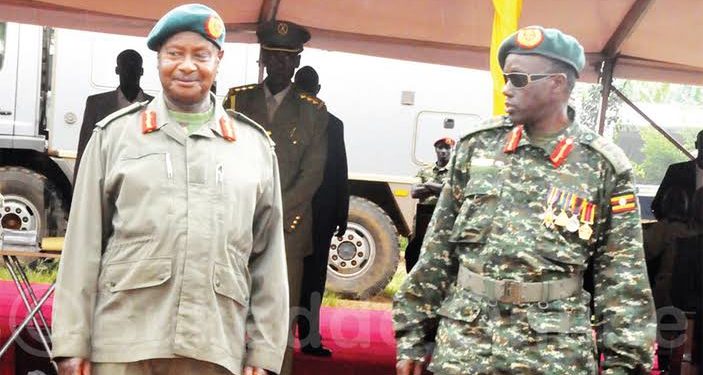 President Yoweri Museveni and Gen Elly Tumwine