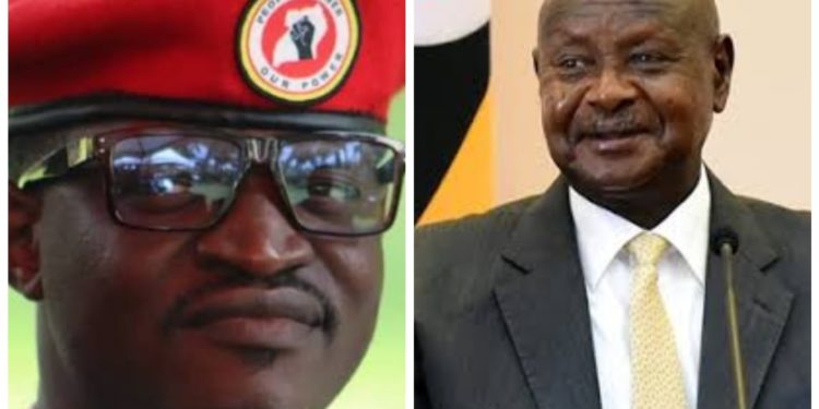 Moses Bigirwa and President Museveni
