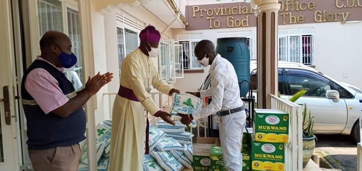 Archbishop Kaziimba Mugalu flags off distribution of Covid-19 relief food items to Clergy, Church staff