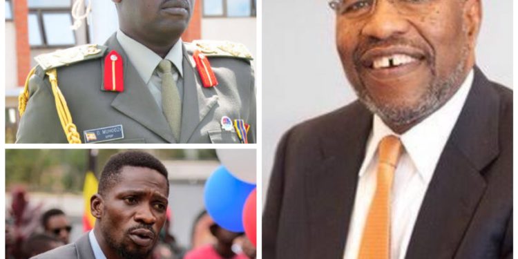 Gen David Muhoozi, Bobi Wine and Dr Ruhakana Rugunda