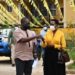 NRM SG Richard Todwong and Rosemary Sseninde at the party headquarters in Kampala on Thursday