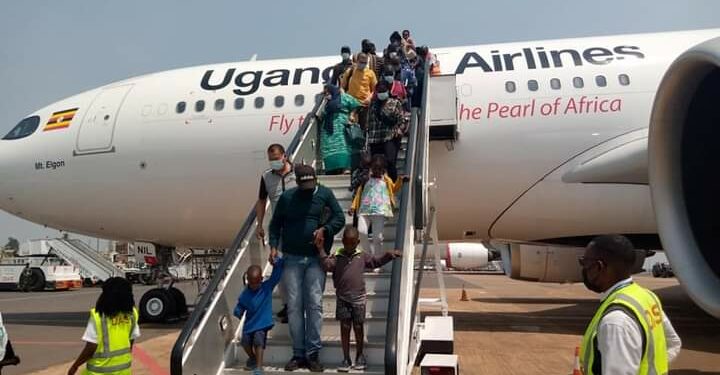 Airbus A330-800 neo after landing at Entebbe International Airport