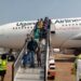 Airbus A330-800 neo after landing at Entebbe International Airport