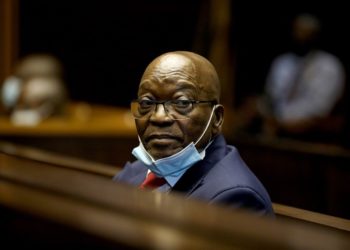 Former president Jacob Zuma in the dock facing corruption charges in the KwaZulu-Natal High Court in Pietermaritzburg.