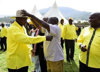 Fr Gaetano and President Museveni