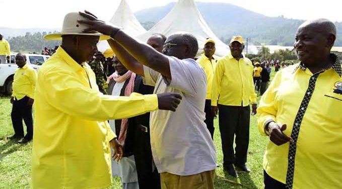 Fr Gaetano and President Museveni