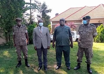 MP James Kaberuka with UWA officials