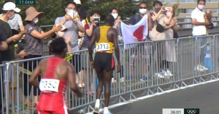 Uganda's Kiprotich did not finish the race