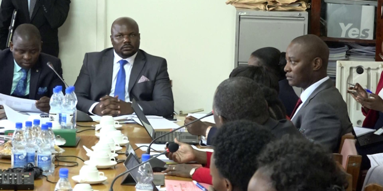 Former COSASE Chairperson Mubarak Munyagwa chairing a meeting