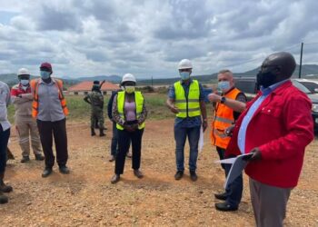 Energy ministers tour Kabaale International Airport construction site. Progress according to the contractor now stands at 65%