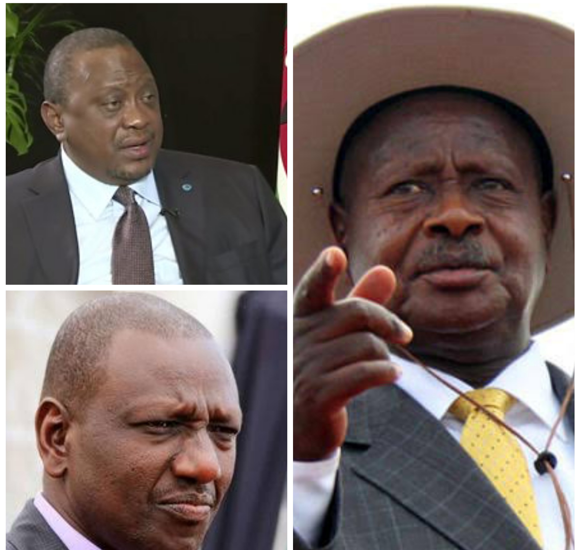 President Kenyatta, DP Ruto and President Museveni