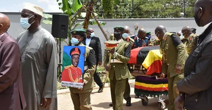 Maj Gen Lokech requiem mass held at his home in Kira on Wednesday