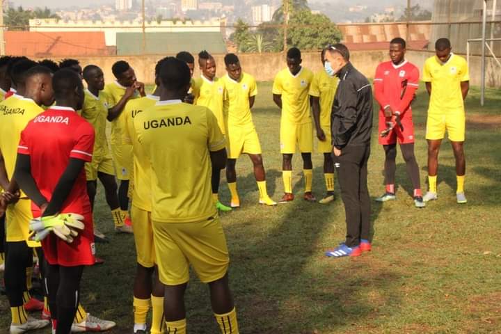 Coach Micho with Uganda Cranes Players